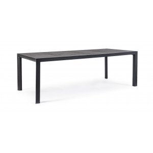 MASON prémium kültéri kerámia étkezőasztal - 220cm - antracit