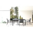 MASON prémium kültéri kerámia étkezőasztal - 160cm - antracit