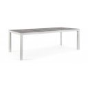 MASON prémium kültéri kerámia étkezőasztal - 220cm - szürke/fehér