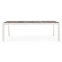 MASON prémium kültéri kerámia étkezőasztal - 220cm - szürke/fehér