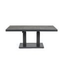 TRUMAN állítható magasságú prémium kültéri kerámia étkezőasztal - 140cm - antracit
