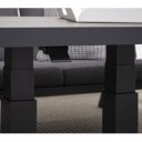 TRUMAN állítható magasságú prémium kültéri kerámia étkezőasztal - 140cm - antracit