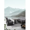 TRUMAN állítható magasságú prémium kültéri kerámia étkezőasztal - 140cm - antracit