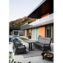 TRUMAN állítható magasságú prémium kültéri kerámia étkezőasztal - 140cm - antracit