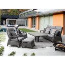 TRUMAN állítható magasságú prémium kültéri kerámia étkezőasztal - 140cm - antracit