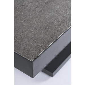 TRUMAN állítható magasságú prémium kültéri kerámia étkezőasztal - 140cm - antracit