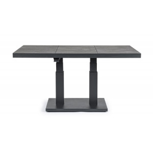 TRUMAN állítható magasságú prémium kültéri kerámia étkezőasztal - 140cm - antracit