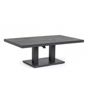 TRUMAN állítható magasságú prémium kültéri kerámia étkezőasztal - 140cm - antracit