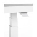 TRUMAN állítható magasságú prémium kültéri kerámia étkezőasztal - 140cm - világos szürke/fehér