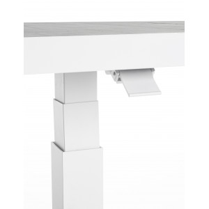 TRUMAN állítható magasságú prémium kültéri kerámia étkezőasztal - 140cm - világos szürke/fehér