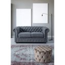 LORELLA modern bársony puff - beige/szürke/zöld