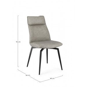 LAWRENCE design szék - taupe/antracit