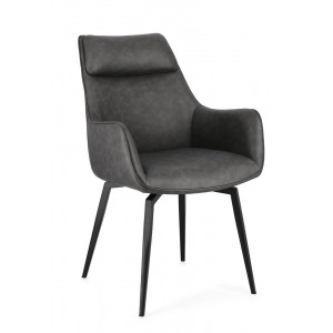 LAWRENCE design karfás szék - taupe/antracit