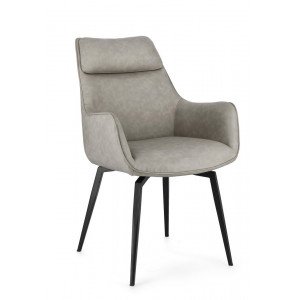 LAWRENCE design karfás szék - taupe/antracit