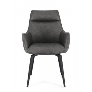 LAWRENCE design karfás szék - taupe/antracit