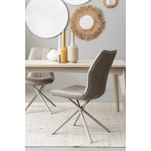 KEPLER design szék - taupe/antracit