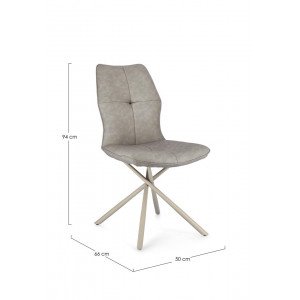 KEPLER design szék - taupe/antracit