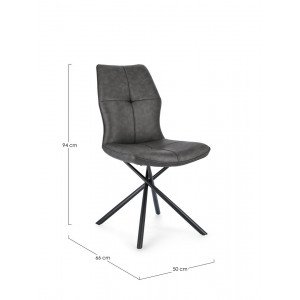 KEPLER design szék - taupe/antracit