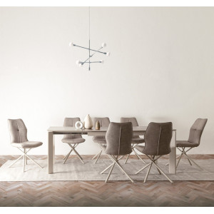 KEPLER design szék - taupe/antracit