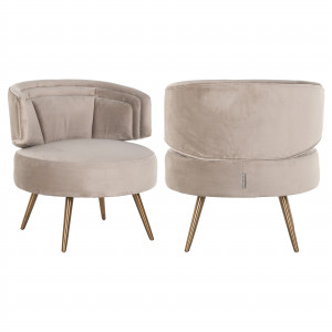 OROPESA design fotel - fekete/beige