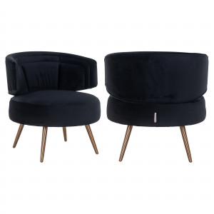 OROPESA design fotel - fekete/beige