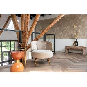 OROPESA design fotel - fekete/beige