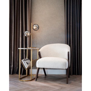 MARTIAGO design fotel - fehér boucle