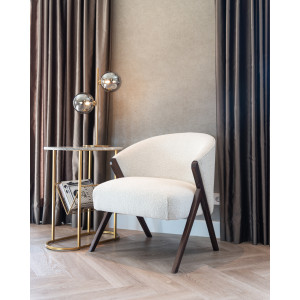 MARTIAGO design fotel - fehér boucle