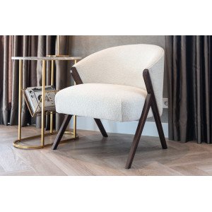 MARTIAGO design fotel - fehér boucle RICHMOND