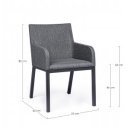 OWEN exkluzív kültéri szék - szürke/antracit