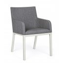 OWEN exkluzív kültéri szék - szürke/fehér