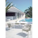 FLORENCIA exkluzív kültéri szék - szürke/fehér