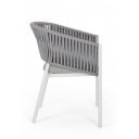 FLORENCIA exkluzív kültéri szék - szürke/fehér
