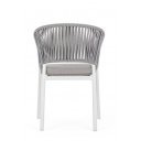 FLORENCIA exkluzív kültéri szék - szürke/fehér