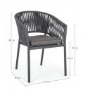 FLORENCIA exkluzív kültéri szék - antracit