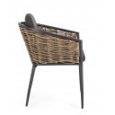 MARIBELA exkluzív kültéri szék - szürke/antracit