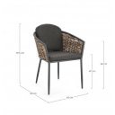 MARIBELA exkluzív kültéri szék - szürke/antracit