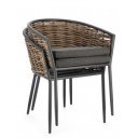 MARIBELA exkluzív kültéri szék - szürke/antracit