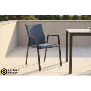 ODEON prémium kültéri szék - kék/antracit BIZZOTTO