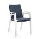 ODEON prémium kültéri szék - kék/fehér