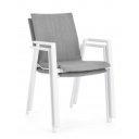 ODEON prémium kültéri szék - szürke/fehér