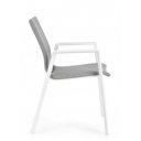 ODEON prémium kültéri szék - szürke/fehér