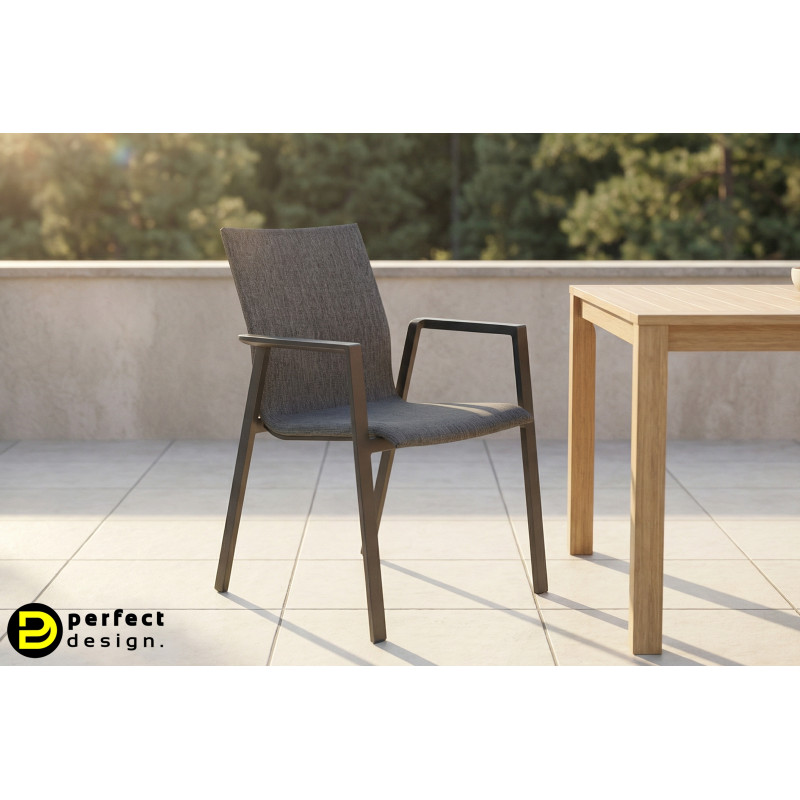 ODEON prémium kültéri szék - szürke/antracit