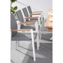 JALISCO prémium kültéri szék - szürke/fehér