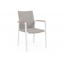 JALISCO prémium kültéri szék - szürke/fehér