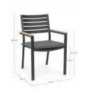 BELMAR prémium kültéri szék - szürke/antracit