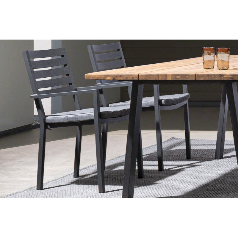 HELINA prémium kültéri szék - szürke/antracit