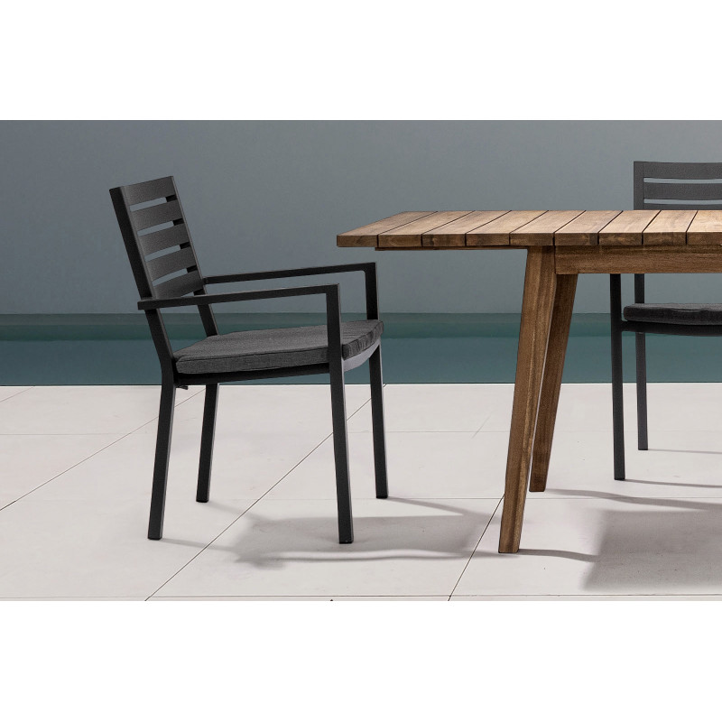 HELINA prémium kültéri szék - szürke/barna