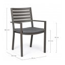 HELINA prémium kültéri szék - szürke/barna