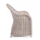 MARTIN prémium rattan szék - világos barna /fehér